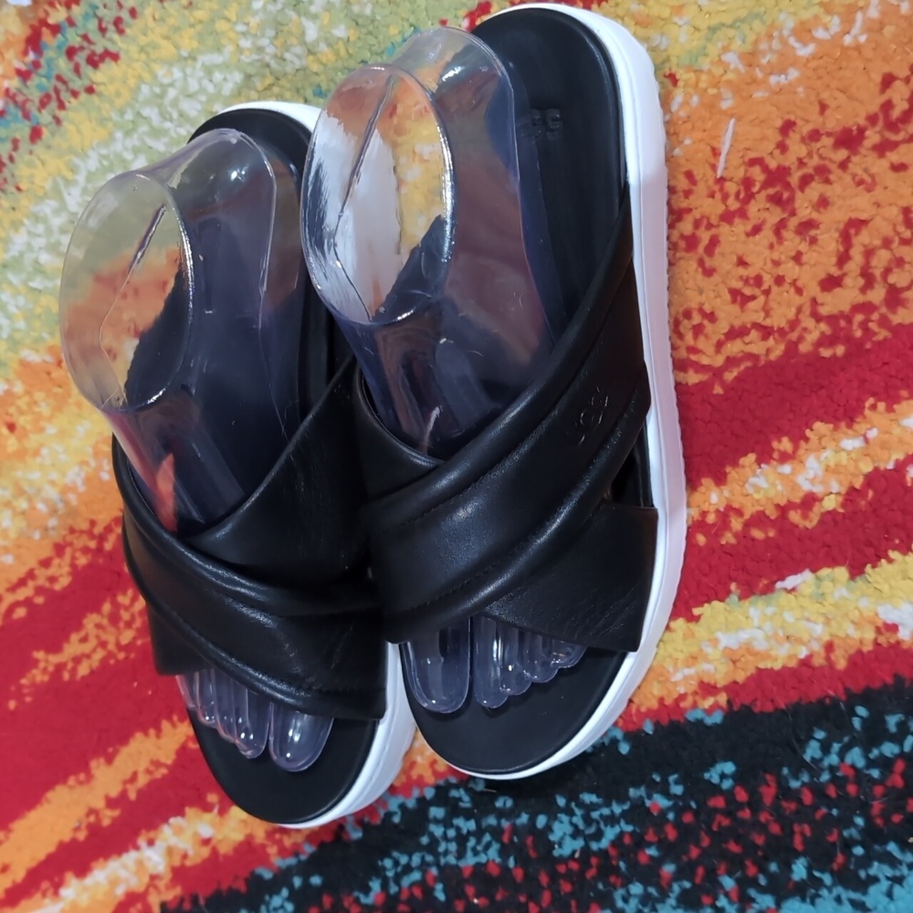 UGG Black Slide Sandals - Picture 2 of 6